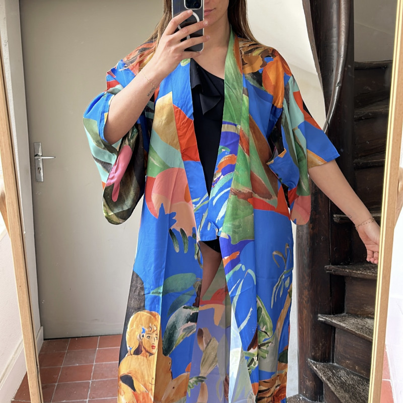 Kimono Dancing Wood Blue