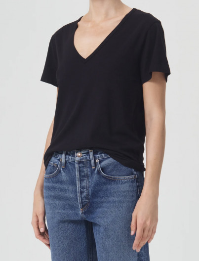 Tee Shirt V Cameron - BLACK