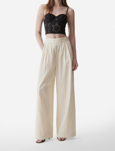 Pantalon Nunes - BLANC/BLEU