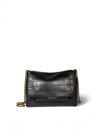 SAC LULU M - CROCO NOIR
