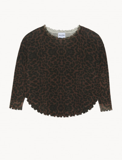 Pull Melah Léopard - MARRON
