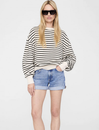 Sweatshirt Dean - WHITE BLACK