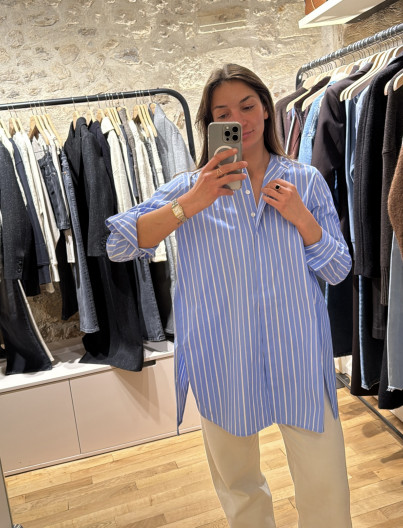 Chemise Féline - Bleu