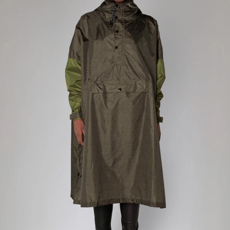 Rain Poncho Herringbone