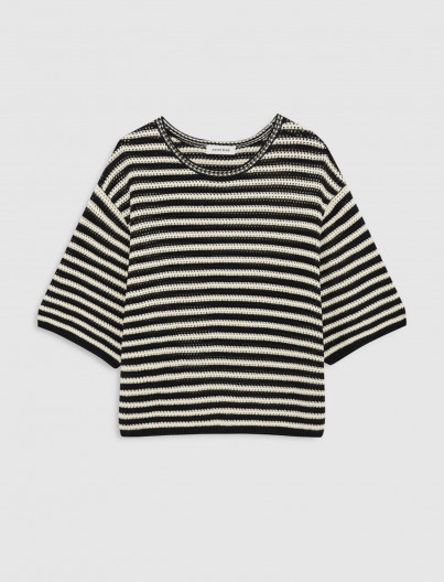 Sweater Theo - WHITE BLACK