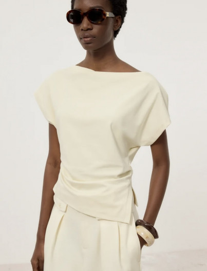 Top Off Shoulder - Beige