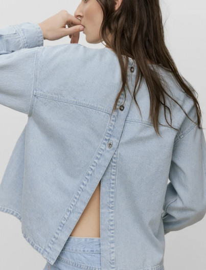 Chemise Open Back - Bleu