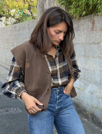 Pull Gilet David - BROWN