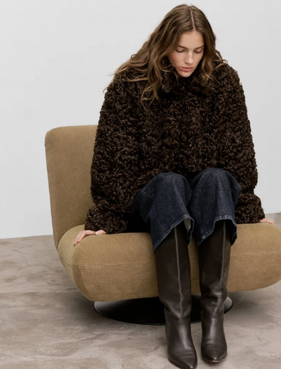 Manteau Fake Fur - MARRON