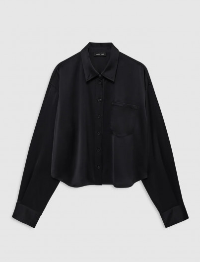 Chemise Scott Cropped - BLACK
